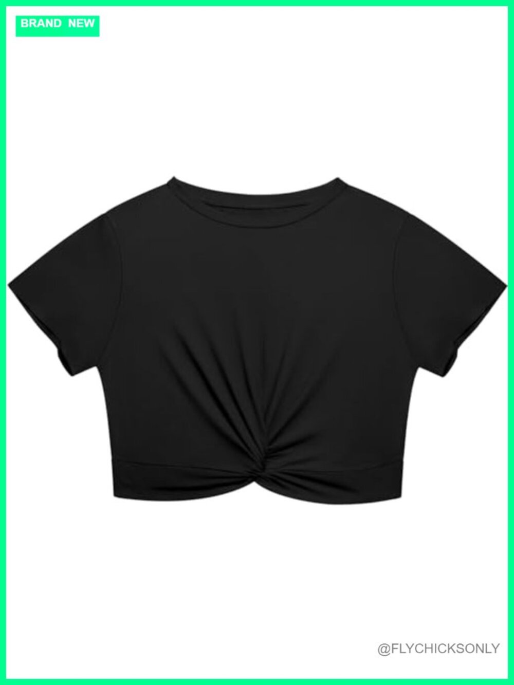 Plus Size Crop Top Short Sleeve Tie Twist Front Blouse